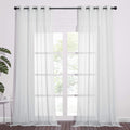 NICETOWN Soft Voile Sheer Curtains for Bedroom, Grommet Elegant Lightweight Window Drapes Airy & Breathable for Farmhouse/Living Room, 2 Panels, Light Grey, W54 x L90