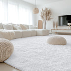OLANLY 10x14 Machine Washable Large Area Rugs for Living Room, Bedroom, Soft Fluffy Shaggy Bedside Rug, Indoor Floor Carpet for Kids Girls and Boys, Dorms, Nursery, Home Decor Aesthetic, White