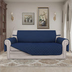 Easy-Going Reversible Couch Cover, 2 Cushion Sofa, Navy/Navy