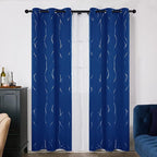 Deconovo Living Room Curtains 90 Inches Long, Blackout Curtains for Bedroom