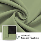 SimpleHome 100% Blackout Curtains for Bedroom,Thermal Insulated Sage Grommet Window Drapes Room Darkening Curtains for Living Room with Black Back,52 x 54 Inch,2 Panels