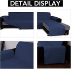 Easy-Going L Shape Sofa Slipcover Chaise Cover - Reversible Furniture Protector for Pets & Kids (X-Large, Navy/Navy)