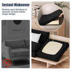 8Pcs Outdoor Cushion Covers, Stretch Patio Furniture Couch Chair Slipcovers