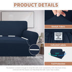 Easy-Going 100% Waterproof Loveseat Couch Cover, Dual Waterproof Sofa Cover, Stretch Jacquard Sofa Slipcover, Leakproof Furniture Protector for Kids, Pets, Dog and Cat (Loveseat, Dark Blue)