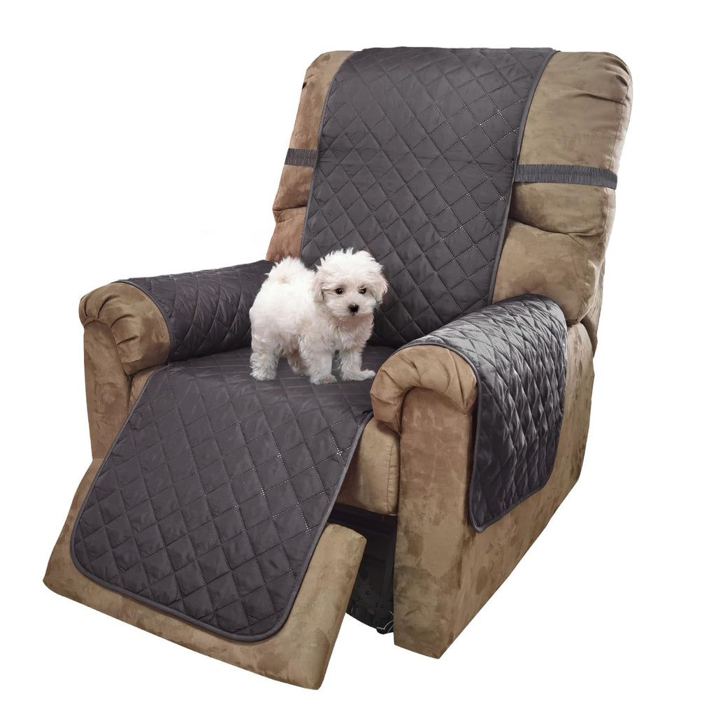 U-NICE HOME Reversible Recliner Chair Covers, Dark Grey