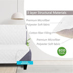 U-NICE HOME Futon Sofa Covers Reversible Slipcover Armless Couch Cover Water Resistant (White/White)