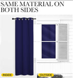 NICETOWN Window Drapes Long Curtains - Living Room Panels Grommet Top Window Treatment for Hall & Guest Room (Navy Blue, 42 inches Wide x 95 inches Long, 2 Pieces)