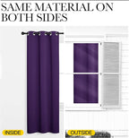 NICETOWN Purple Blackout Curtains 86 inches Long, Niose Reducing and Thermal Insulated Room Darkening Curtains for Girls Bedroom Living Room Window Decoration (55 inches Wide, 2 Panels)