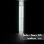 LEMOMO Green Blackout Curtains 34 x 63 Inch Length/Set of 2 Curtain Panels/Thermal Insulated Room Darkening Blackout Curtains for Bedroom