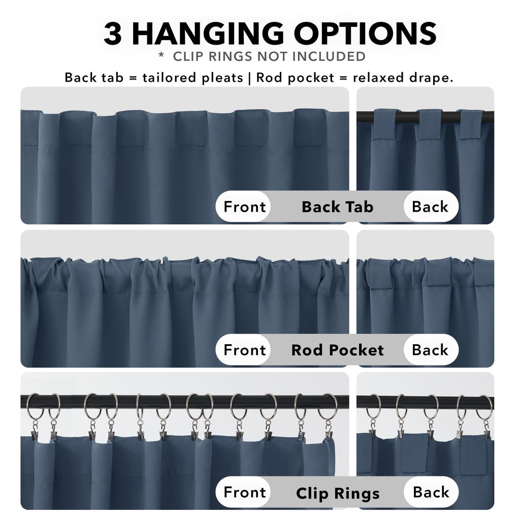 Deconovo Blackout Curtains for Bedroom, Living Room Curtains 95 Inches Long