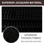 U-NICE HOME Stretch Couch Cover Sofa Cover Sofa Slipcover Furniture Protector for 4 Cushion Couch Sofa Pet Friendly(Oversized Sofa, Black)