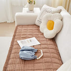 Couch Cover for Dogs Washable, Fuzzy Pet Couch Covers for 3 Cushion Sofa Pet Friendly, Non Slip Sofa Cover (Dark Brown, 27.6" x 82.7"/70 x 210cm)