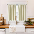 RYB HOME 100% Blackout Short Curtains for Small Window, Thermal Insulated