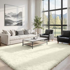 6x9 Area Rugs for Living Room Rug: Soft Fluffy Shag Cream White Rugs for Bedroom, Non-Slip Large Fuzzy Plush Rug Indoor Floor Carpet for Nursery Kids Boys Girl Room, Dorms, Playroom, Modern Home Decor