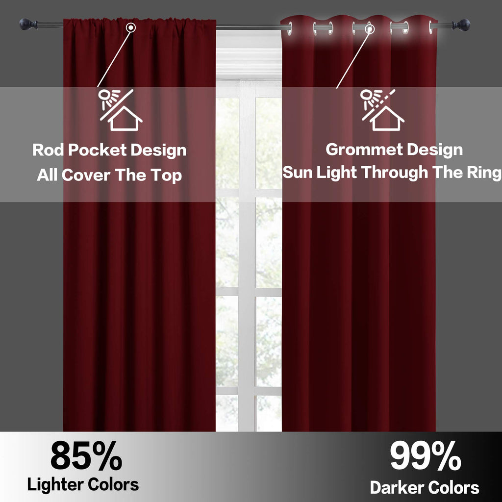 RYB HOME Large Blackout Curtains for Bedroom Living Room 84 inches Long