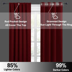 RYB HOME Large Blackout Curtains for Bedroom Living Room 84 inches Long