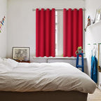 BGment Room Darkening Curtains 54 Inches Long - Grommet Thermal Insulated Drapes Window Treatment Curtains for Bedroom, 2 Panels, 52 x 54 Inch, Red