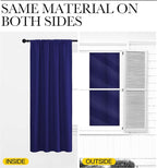 NICETOWN RV Blackout Curtains for Camper Windows, Navy Blue, 34" x 36", Set of 2, Kitchen Curtains, Short Blackout Drapes, Thermal Insulated Rod Pocket Window Treatment Draperies for Nursery