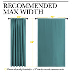 NICETOWN Living Room Curtains, Window Curtain Panels, Thermal Insulated Solid Rod Pocket Blackout Draperies/Drapes (Sea Teal, One Pair, 70 by 84-inch)