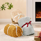 BEDELITE Fleece Throw Blanket for Couch & Bed - 3D Jacquard Decorative Blush Sand Blanket, Super Soft and Cozy Warm Fuzzy Blanket All Seasons Suitable, 60x80Inches