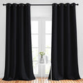 NICETOWN Black Out Curtains 96 inches Long for Living Room, Grommet Thermal Insulated Blackout Window Treatments Room Darkening Drapes for Bedroom, W52 x L96, 2 Panels