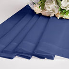 Chyhomenyc Royal Blue Sheer Valances for Windows - Light Filtering Small Kitchen Curtains, Rod Pocket Short Top Window Treatment Decor for Living Room Bathroom Basement, 42Wx16L inches, 2 Panels