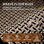 eqivei Kitchen Rugs and Mats Non Skid Washable Set of 2 PCS, Absorbent Runner Rugs for Kitchen, Front of Sink, Kitchen Mats for Floor, 17.3"x 47"+17.3"x 29" (Black)