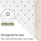 LOCHAS Ultra Soft Indoor Modern Area Rugs Fluffy Living Room Carpets for Children Bedroom Home Decor Nursery Rug 5x8 Feet, Cream