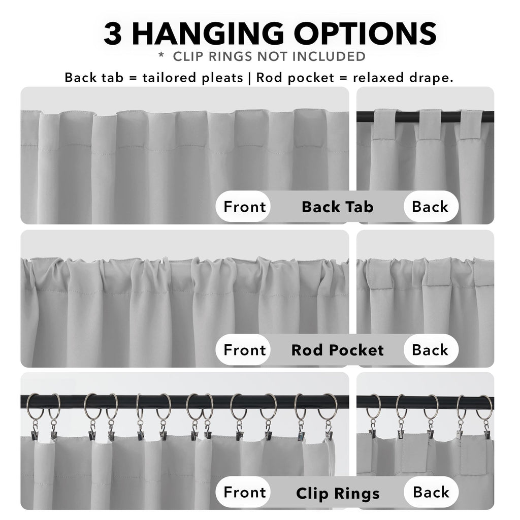 Deconovo Blackout Curtains for Bedroom, Living Room Curtains 72 Inches Long