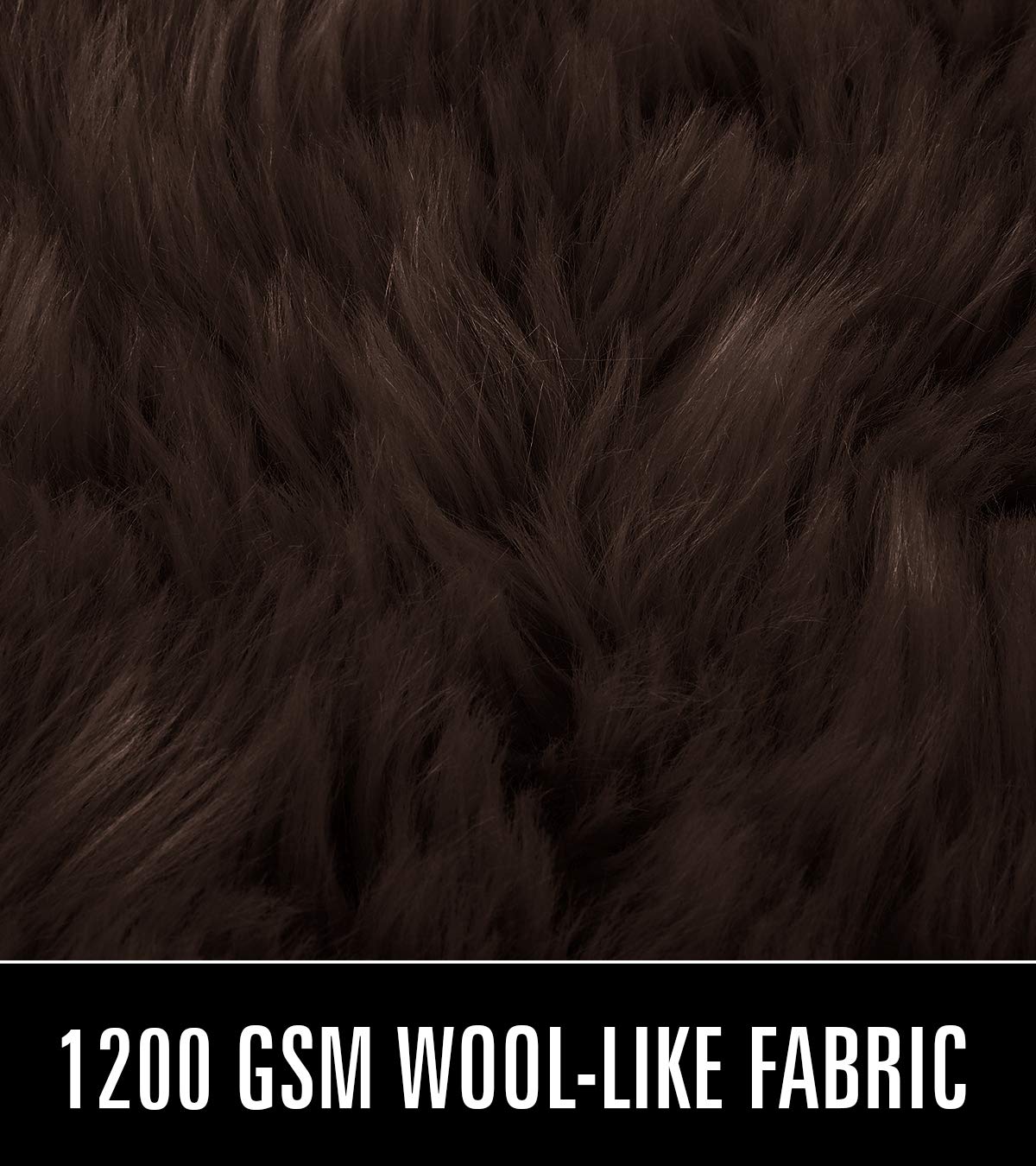 LOCHAS Soft Fluffy Faux Fur Rugs for Bedroom Bedside Rug 2x3 Feet, Brown