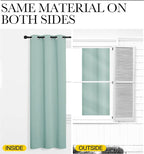 NICETOWN Bedroom Curtains Blackout Drapery Panels, 2 Panels, 70 x 108 inches, Aqua, Three Pass Microfiber Thermal Insulated Solid Ring Top Blackout Window Curtains/Drapes