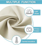 RYB HOME RV Curtains for Camper Windows, Mini Small Thermal Insulated Sunlight Heat Blocking Blocking Privacy Portable Curtains for Travel Trailer, Width 34 by Length 24, Beige, 2 Panels
