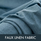 MIULEE 90 Inches Linen Texture Curtains for Bedroom 100% Blackout Thermal Insulated Dusty Blue Curtains Grommet Room Darkening Draperies Luxury Decor for Living Room Nursery 52x90 Inch (2 Panels)