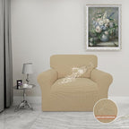 Easy-Going 100% Waterproof Chair Couch Cover, Dual Waterproof Sofa Cover, Stretch Jacquard Sofa Slipcover, Leakproof Furniture Protector for Kids, Pets, Dog and Cat (Chair, Sand)