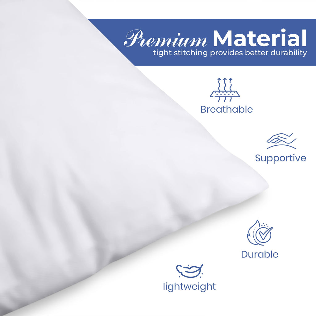 Utopia Bedding Throw Pillows, 12x20 Pillow Inserts, Pack of 1, White