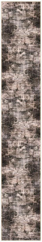 IOHOUZE Abstract Runner Rug 3x18 Ft Washable Runners for Hallways, Non Slip Kitchen Runner Printed Faux Wool Entryway Runner Indoor, Modern Abstract Floor Carpet for Hall Stair, Brown/Rust