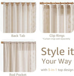 jinchan Belrose 4 Panel Curtains Set 84 Inch Length Floral Curtains Ivory Embroidered Drapes Farmhouse Flower Patterned Drapes for Living Room Bedroom Window Treatments