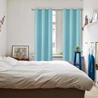 BGment Baby Blue Blackout Curtains for Bedroom 63 Inch Long - 2 Panels