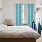 BGment Baby Blue Blackout Curtains for Bedroom 63 Inch Long - 2 Panels