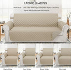 Reversible Loveseat Sofa Covers Couch Cover Furniture Protector(Loveseat,Sand/Beige)