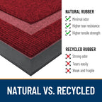 OLANLY Front Door Mat Outside 47x30, All-Season Heavy-Duty Rubber Doormat