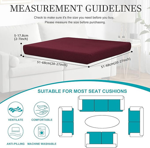 14 Piece Outdoor Cushion Covers, Patio Sofa Cushion Covers, Stretch Fit