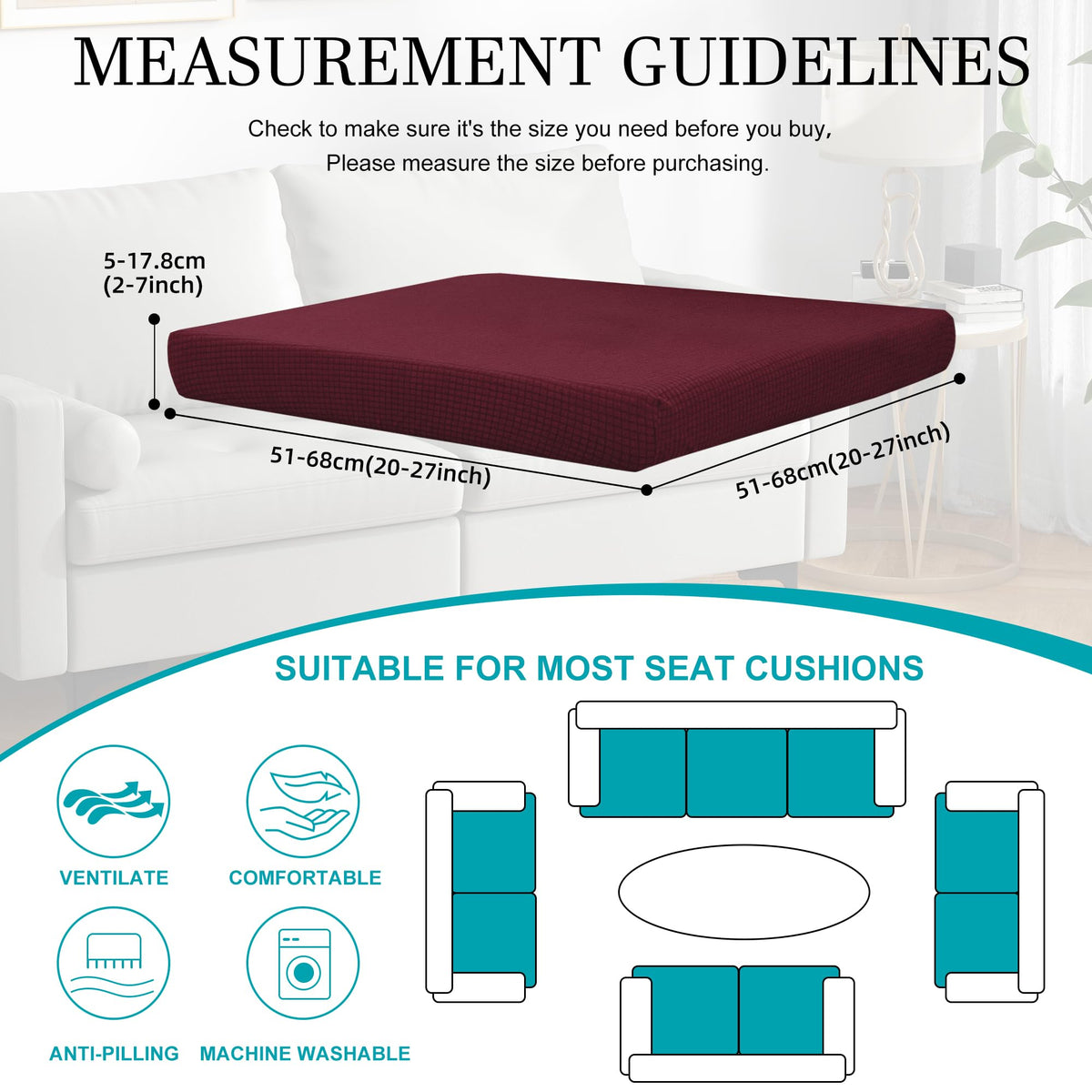 14 Pcs Outdoor Cushion Covers, Patio Sofa Cushion Covers Replacement