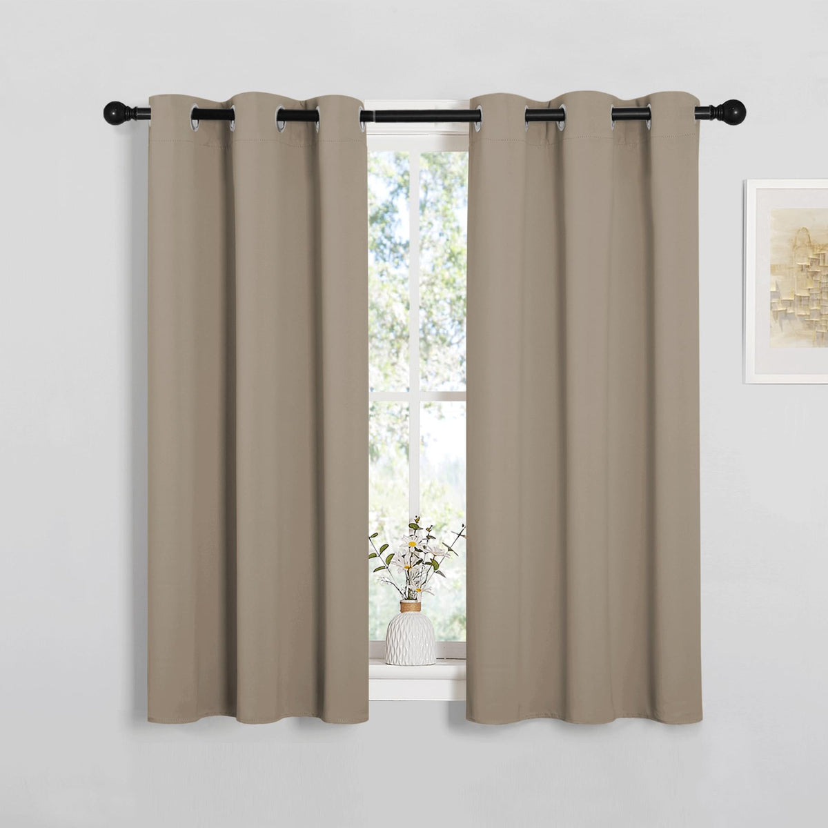 NICETOWN White Light Blocking Curtains for Bedroom 34" w x 45" L 2 Panels