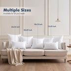 MIULEE 12x20 Throw Pillows Inserts 2 Pack, Decorative Pillows for Couch Bed