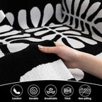 HANDONTIME Boho Couch Cover Blanket Geometric Striped Pet Covers for Couches and Sofas Black and White Dog Cover for Couch Pet Friendly Chenille Sectional Sofa Covers for Pets Washable, 71" X 118"