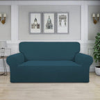 Easy-Going Stretch Oversized Loveseat Slipcover 1-Piece Sofa Cover Furniture Protector Couch Soft with Elastic Bottom for Kids Polyester Spandex Jacquard Fabric Small Checks Deep Teal