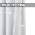 100% Blackout Shield Linen Blackout Curtains for Bedroom, Greyish White Grommet Curtains for Living Room, Thermal Insulated Room Darkening Drapes for Nursery, Boho Home Decor, 40" W x 45" L, 2 Panels