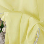 OVZME Sheer Curtains 63 inch Length 2 Panels Set for Bedroom Living Room, Soft Airy Elegant Light Filtering Sheer Curtains, Dual Rod Pocket Window Drapes, Each 42W x 63L Inches, Light Yellow
