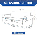 KEKUOU Stretch Couch Covers for Sofa, 3 Cushion Slipcover,Pureed Pumpkin